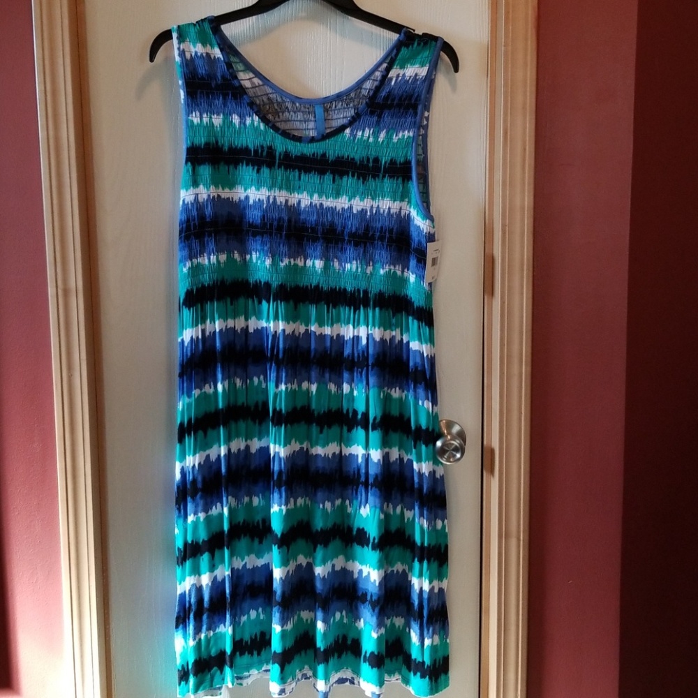 BNWT Falls Creek smocked dress sz 1x
